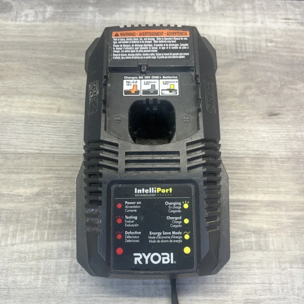 Ryobi P118 Lithium-ion/Ni-Cad ONE+ 18V IntelliPort Battery Charger Tested/Works